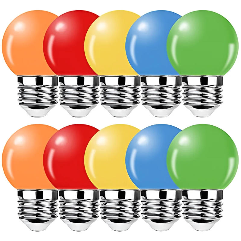 Description Picture 2 of item10PCS E27 B22 LED color bulb 8 colors available 220V LED Christmas decoration bar energy-saving lamp practical light bulb