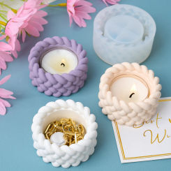 Weaving Rope Candle Cup Siliocne Mold DIY Succulent Flowerpot Concrete Molds Plaster Resin Storage Box Crafts Making Home Decor