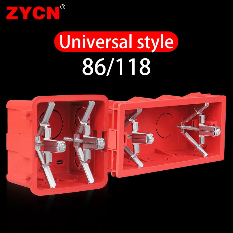 Description Picture 2 of item2/6/10pcs 86/118 Universal Cassette Repairer Dark Box Screw Plug Switch Steel Socket Fixed Wall Replace Electrician Support Rod