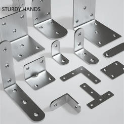 10 Pcs/lot Furniture Right Angle Corner Brackets Thicken Stainless Steel Corner Code Cabinet Compartment Brackets Fixed Tools