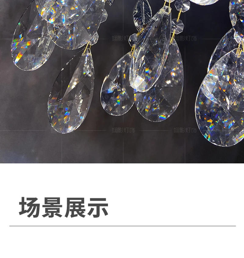 Description Picture 4 of itemItalian Crystal Pendant Light Kitchen Lamp Ceiling Dining Room Pendant Chandelier Luxury Crystal Large Living Room Chandelier