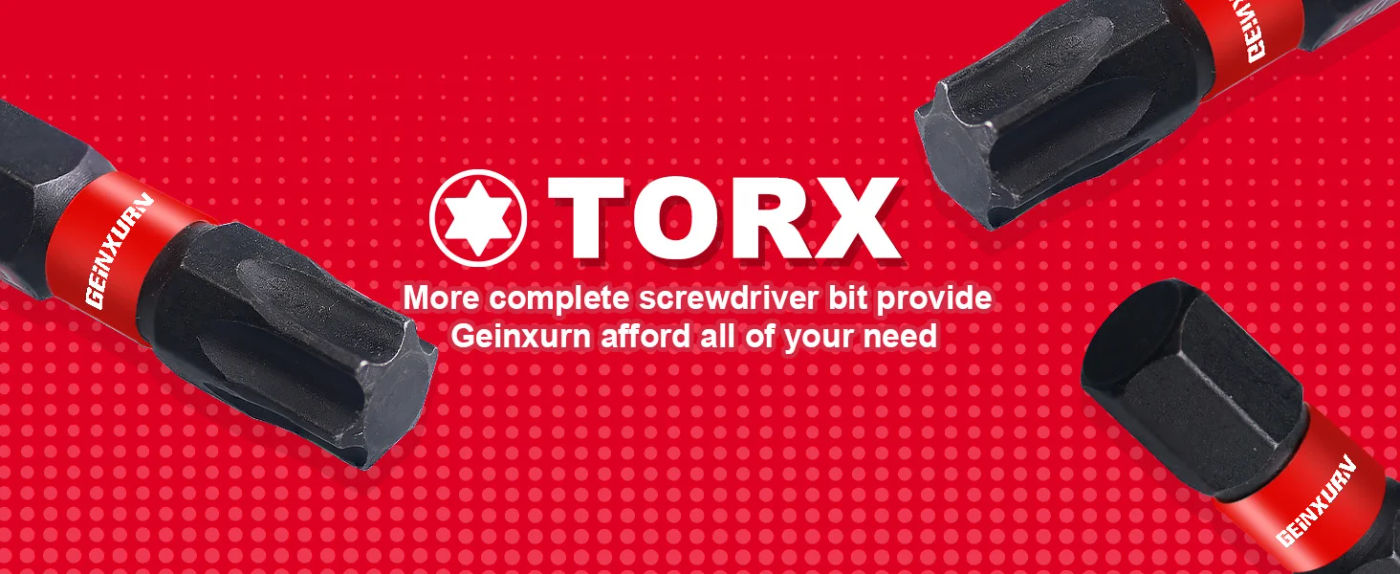 Description Picture 2 of itemGeinxurn 2 In.Impact Tough Magnetic Power Bit Set, Torx Head Power Bits,S2 Alloy Steel Star T30 Screwdriver Bits Set
