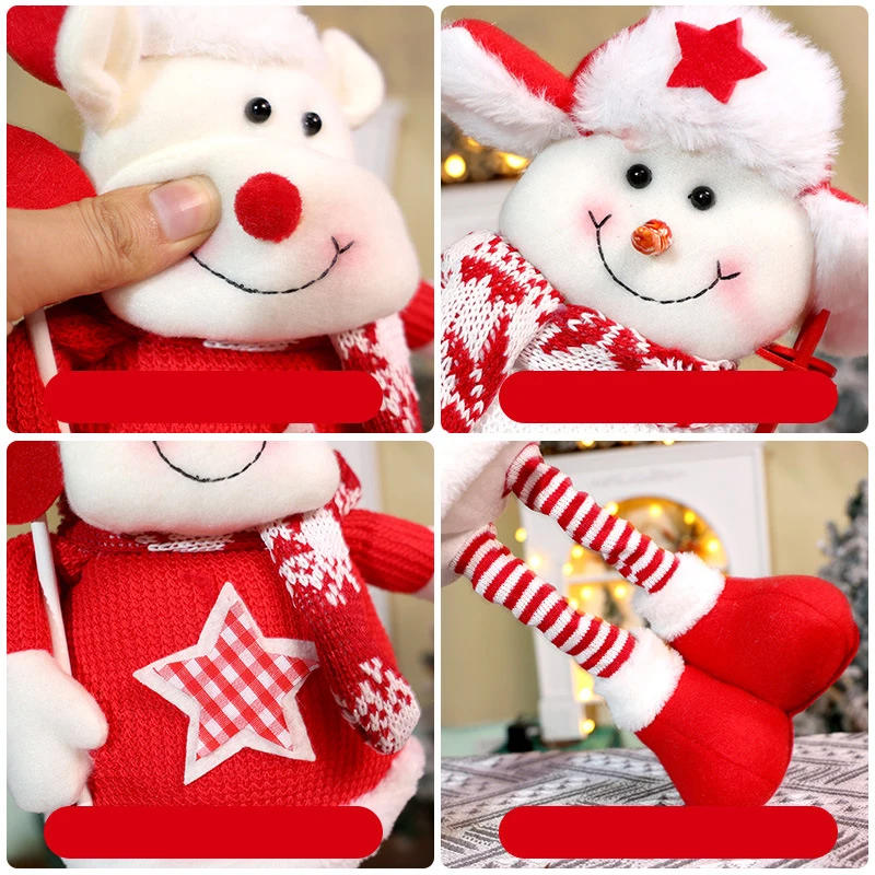 Description Picture 3 of itemTelescopic doll Christmas doll ornaments cartoon knitting wind old snowman Christmas decorations, interior decoration, Christmas