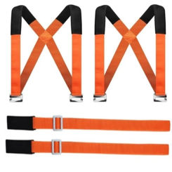 Shoulder mobility straps, 2 lifting straps for movers, carry and keep furniture, appliances, bulky items safe