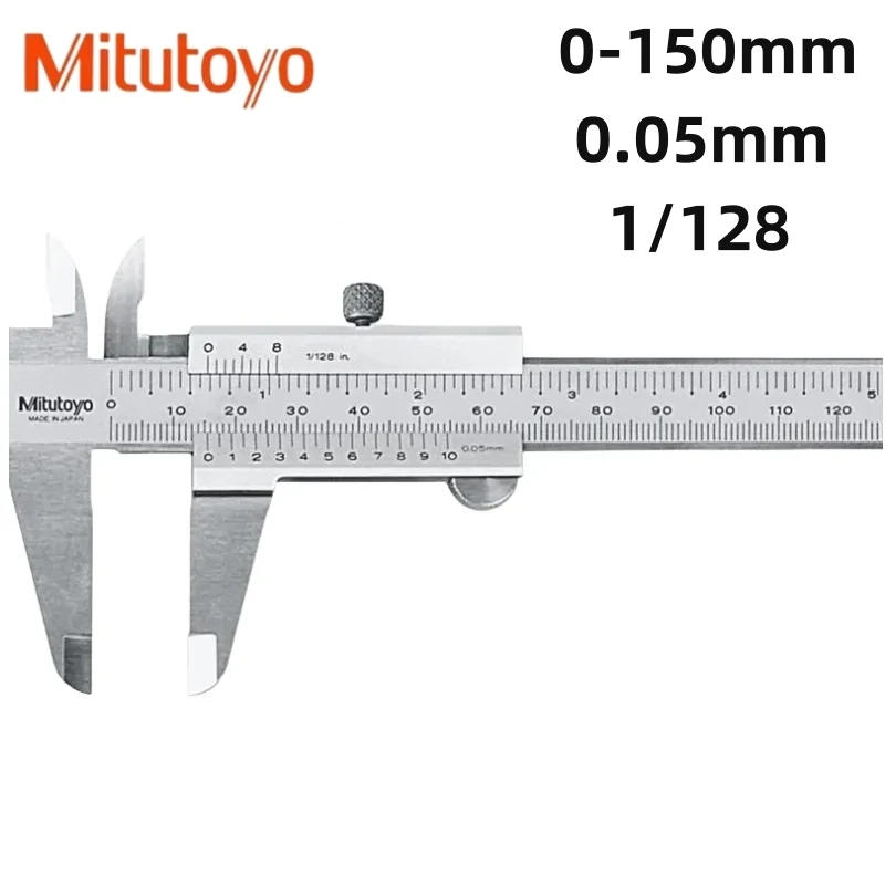Description Picture 4 of itemMitutoyo Calipers 530-118 Measuring Ruler Scale Gauges Vernier Caliper 8in 150mm 200mm 300mm 0.02mm .001in Stainless Steel Tools