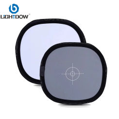 Lightdow 30cm 12 " Inch 18% Foldable Gray Card Reflector White Balance Double Face Focusing Board  with Carry Bag