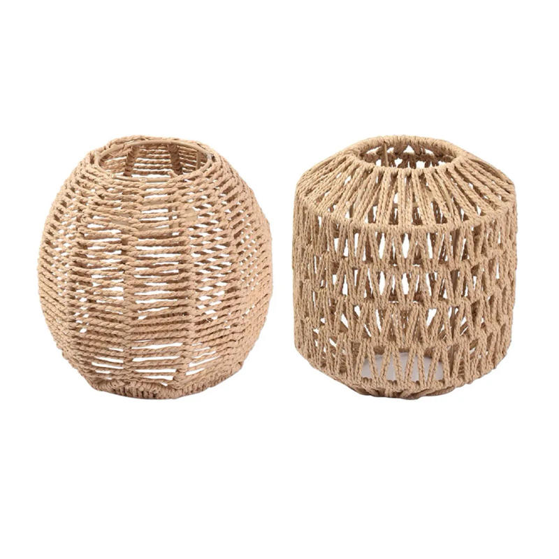 Description Picture 3 of itemSimulated Rattan Lamp Cover Rustic Chandelier Lamp Shade Handmade Woven Lamp Shade for Living Room Bedroom Hotel Restaurant