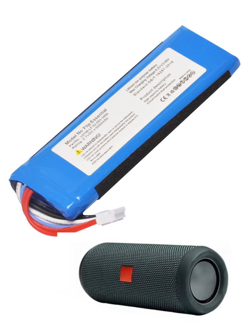 Description Picture 2 of item3.7V Speaker Battery For JBL Flip Essential, Flip 3 Stealth Edition, Flip 3 SE Bluetooth Speaker 02-553-3494 L0748-LF 3000mAh
