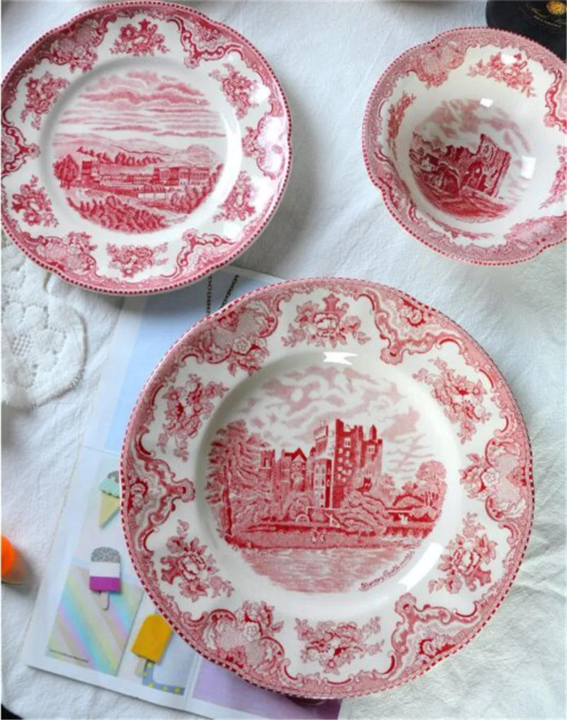 Description Picture 6 of itemPorcelain Ceramic Plates Bowls Round 8/10 Inch Kitchen Cutlery Steaks & Cakes Desserts Dishes Coffee Cups