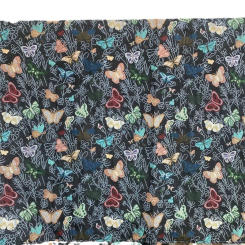 Matte Embroidery Colorblocking Pattern Fabric