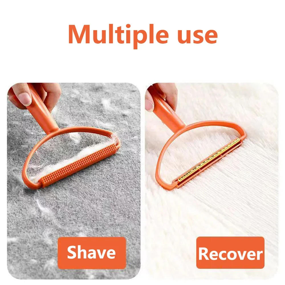 Description Picture 6 of item1-50Pcs Clothes Hair Scraper Pet Manual Lint Removal Coat Clothes Double Sided Hair Removal Shaver Brush Tool for Carpet Wool