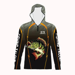 New Men's Fishing Shirt Neck Anti-uvBreathable Jacket SunProtection Face Fishing HoodedClothes Ice Silk QuickDry Sports Clothing