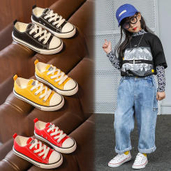 Children's Canvas Shoes, Spring and Autumn Korean Low-Top Shoes, Boys' and Girls' Shoes, Small White Shoes, Casual Cloth Shoes