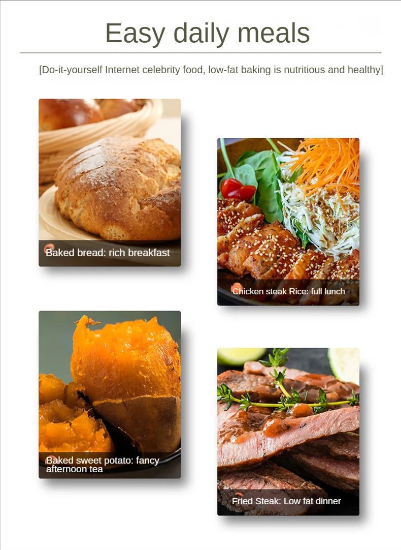 Description Picture 5 of itemHousehold air fryer oil-free oven integrated 4.2L large-capacity intelligent automatic electric french fries machine