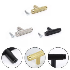 1pc Door Handles Knobs Rolled T-bar Knob Kitchen Cabinet Drawer Cupboard Knurled T Bar Knob Cabinet Handle Home Hardware