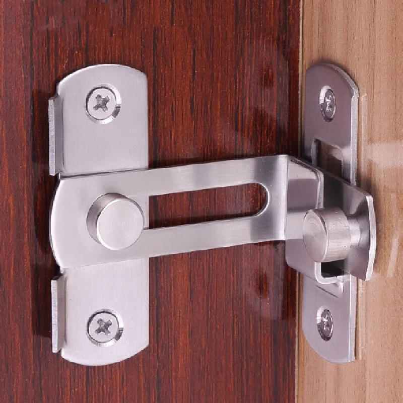 Description Picture 4 of item90 Degree Door Buckle Stainless Steel Lock Sliding Door Right Angle Buckle Door And Window Bathroom Bending Latch