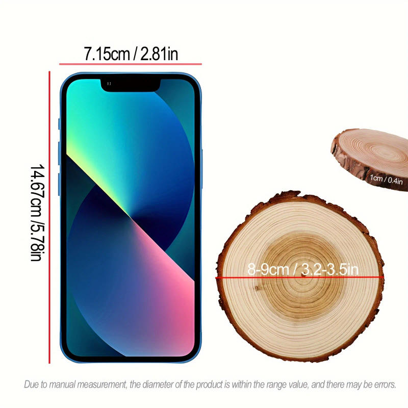 Description Picture 4 of item6pcs Wood Slices Thicken Pine Wooden Rounds, Perfect for Coasters Craft Wooden DIY Painting Weddiing Birthday Ornaments