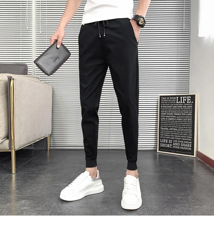 Description Picture 4 of itemPantalones Hombre Summer New Men Trousers Korean Luxury Clothing Streetwear Slim Fit Cargo Pants Slim Fit Casual Work Wear 36-28