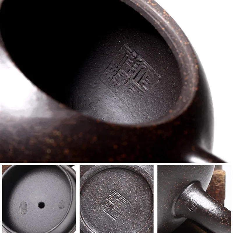 Description Picture 6 of itemYixing Purple Clay Teapot Famous Handmade Ball Hole Filter Xishi Tea Pot Chinese Authentic Zisha Tea Set Kettle Customized Gifts