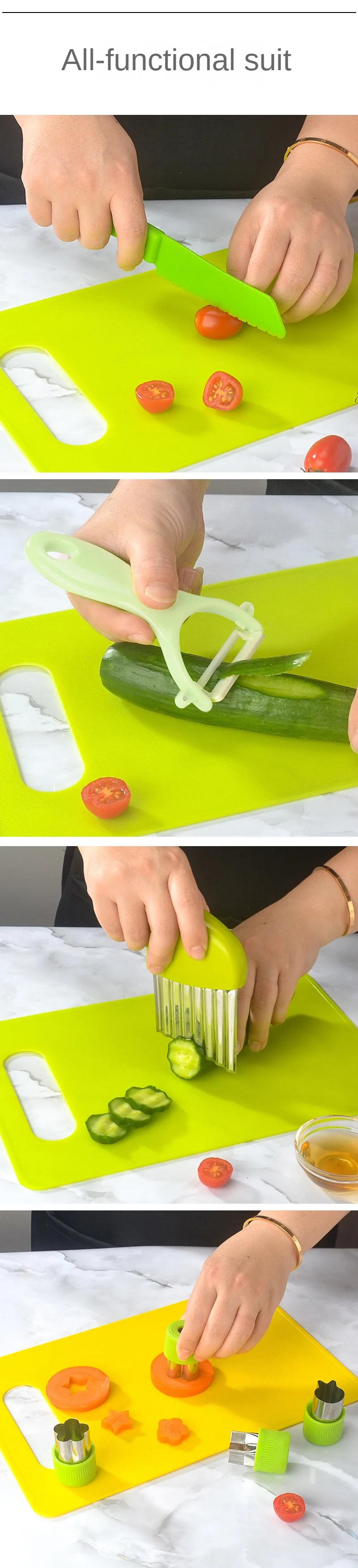 Description Picture 6 of item11/13/17PCS Kids Cooking sets Real Cooking Montessori Kitchen Tools for Toddlers Kids Safe Knives for 2/3/4/5/6/7/8 Year Old