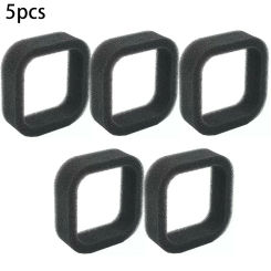 5pcs Black Air Filter Filter Sponge Garden Power Tools Accessories Lawn Mower Trimmer Strimmers Replacement Parts 50mm X 43mm