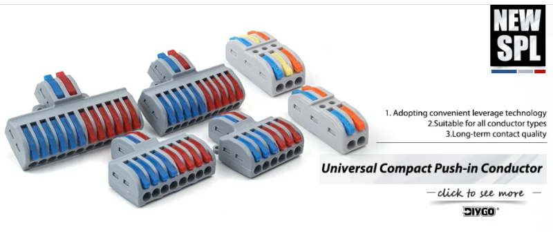 Description Picture 5 of itemLever Wiring Connector Fast Compact Splicing Electrical Connector Butt Terminal 1 to 1 Inline Wire Connector Connect 28-12 AWG