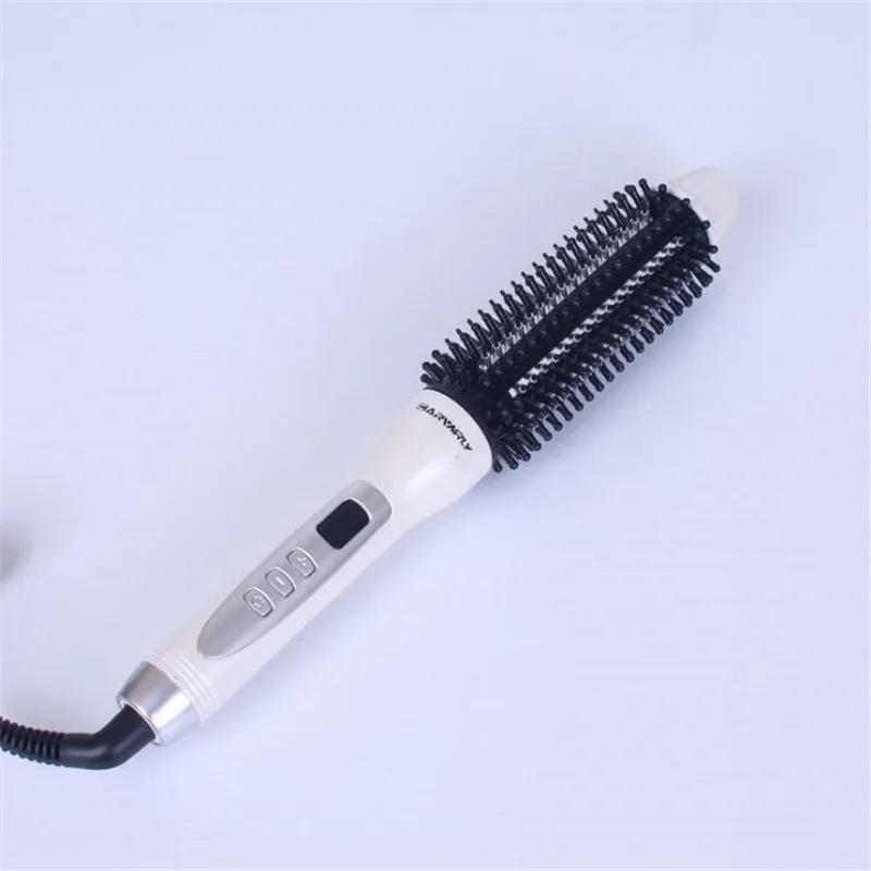 Description Picture 3 of itemElectric Hair Curling Brush Fast Heat Simply Curler Iron Wand Hairstyle Beachwave And Straightener Comb Salon Round Hairbrush