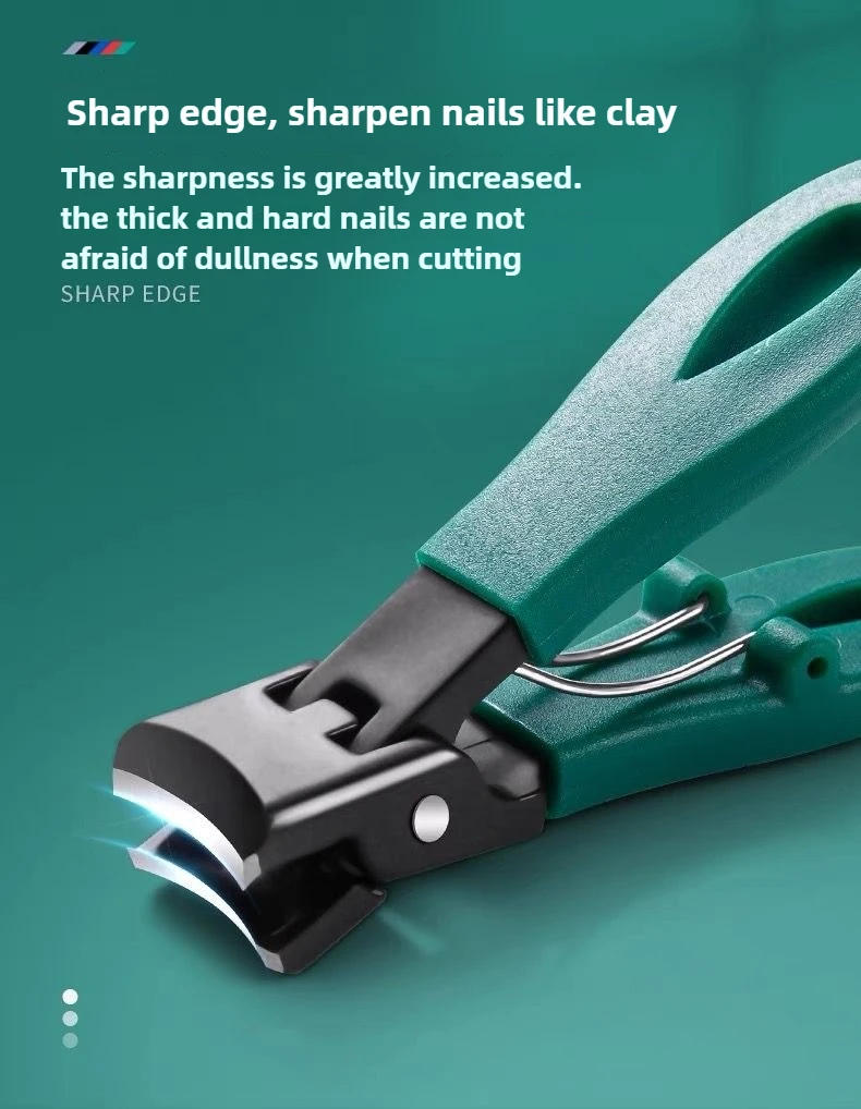 Description Picture 6 of itemPortable Ultra Sharp Nail Clippers Stainless Steel Wide Jaw Opening Anti Splash Toe Fingernail Trimmers For Woman Man