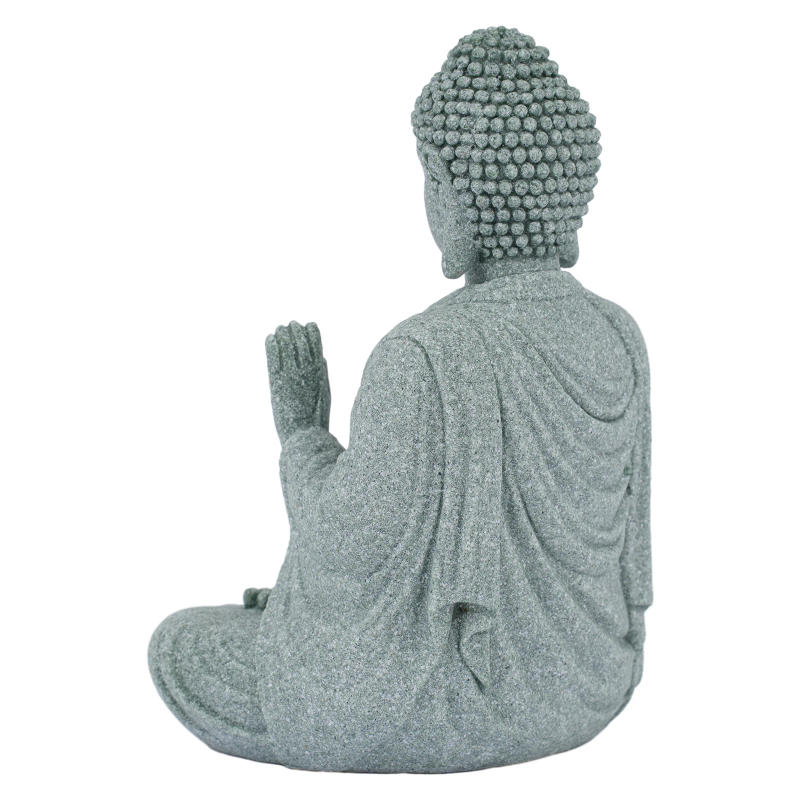 Description Picture 6 of itemGarden Ornament Sitting Buddha Resin Stone Zen Effect Outdoor Indoor Statue Buddhist  Garden Fish Tank Decoration Sitting Buddha