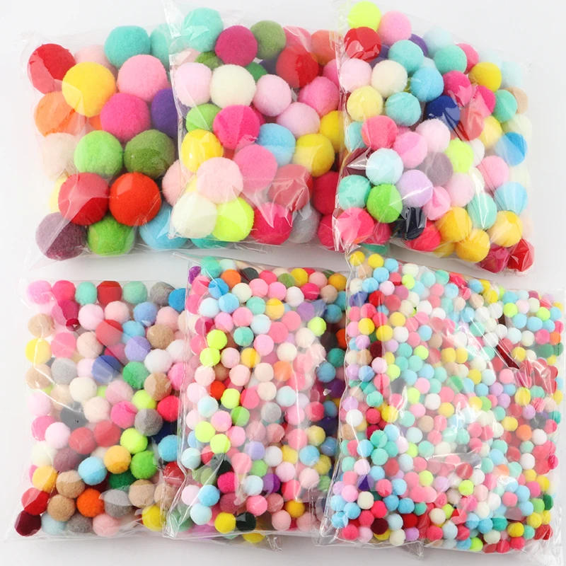 Description Picture 6 of item8mm-30mm Pompom Soft fur Pompones Fluffy Plush Crafts DIY Pompoms ball Home Decor Sewing Supplies Wholesale