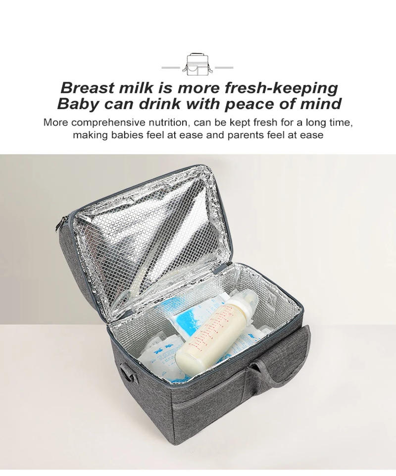 Description Picture 5 of itemPortable Lunch Box Mommy Bag Carrying Milk Storage Ice Insulation Bag Leak-proof Office Worker Bento Box Picnic Food Container