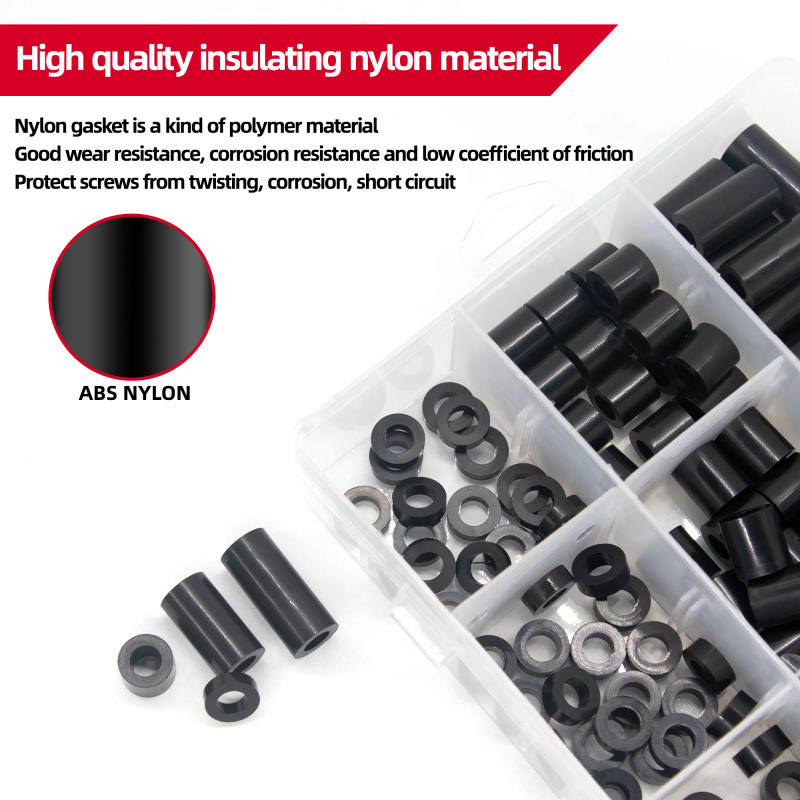 Description Picture 3 of item30/50pcs Black Nylon Round Electrical outlet Switch Screws Spacer M6 Fasteners Tools Repair Accessories Nuts protection