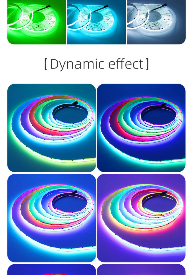 Description Picture 6 of itemLed Strip 12V 24V RGBIC 5m 10m Addressable High Density Flexible Dimmable Smart DIY Run Water WS2811 LED Lights Dream Color