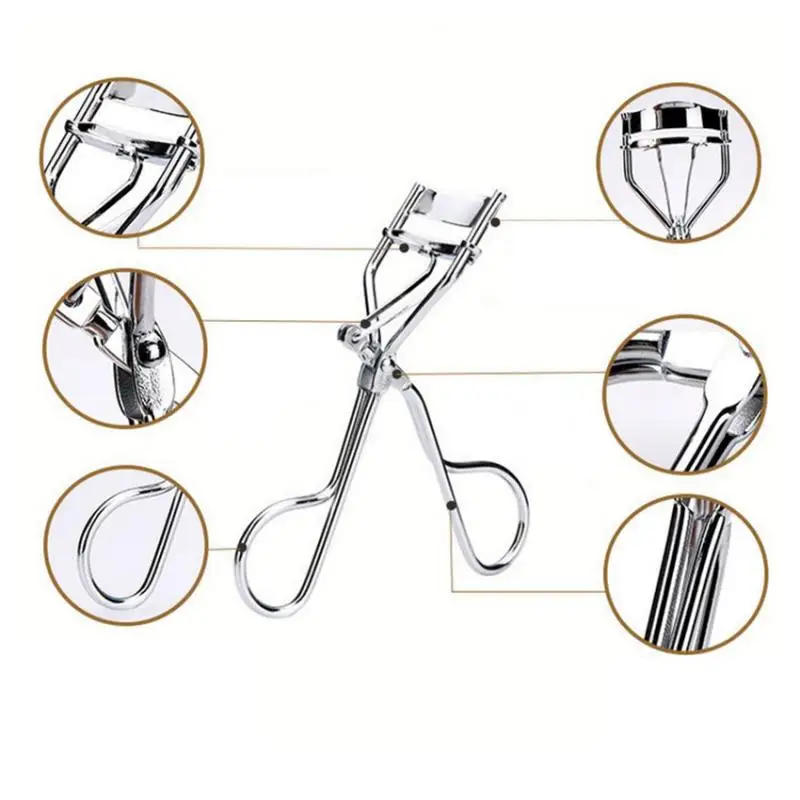 Description Picture 6 of item1pc Black/Silver Curling Eyelash Curler Stainless Steel Eyes Makeup Eyelash Curler Clips Curling Eyelashes Cosmetic Beauty Tools