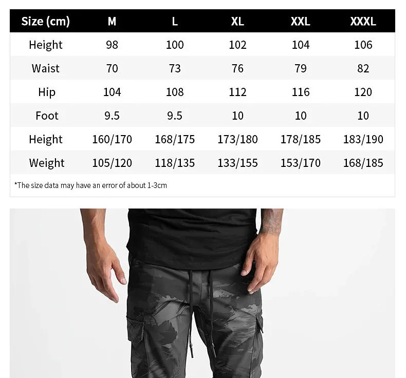 Description Picture 2 of itemGym Men's Quick Drying Running Jogging Pants Soft Joggers Sweatpants Long Trousers Fitness Sport Training Casual Cargo Pants