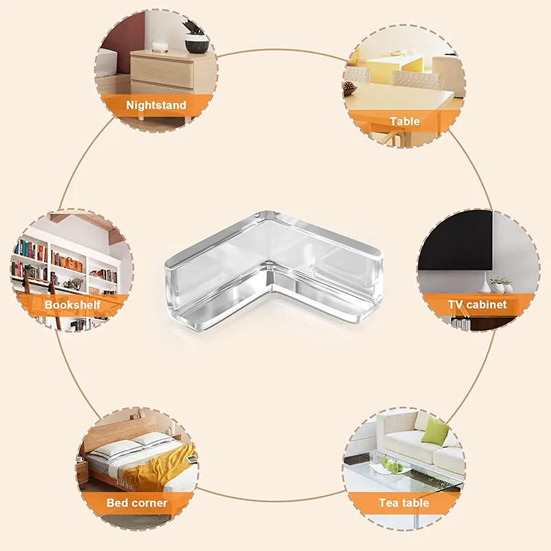 Description Picture 2 of item4Pcs/10PCS Children Baby Safety Silicone Protector Table Corner Edge Protection Cover Children Anticollision Edge Guards