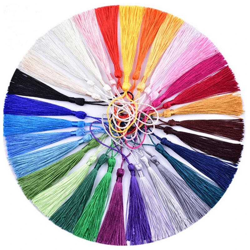Description Picture 2 of item50 Pcs Polyester Silk Tassel Fringe Hanging Rope Silk Tassel Fringe For Sewing Curtains Accessories DIY Crafts Jewelry Making