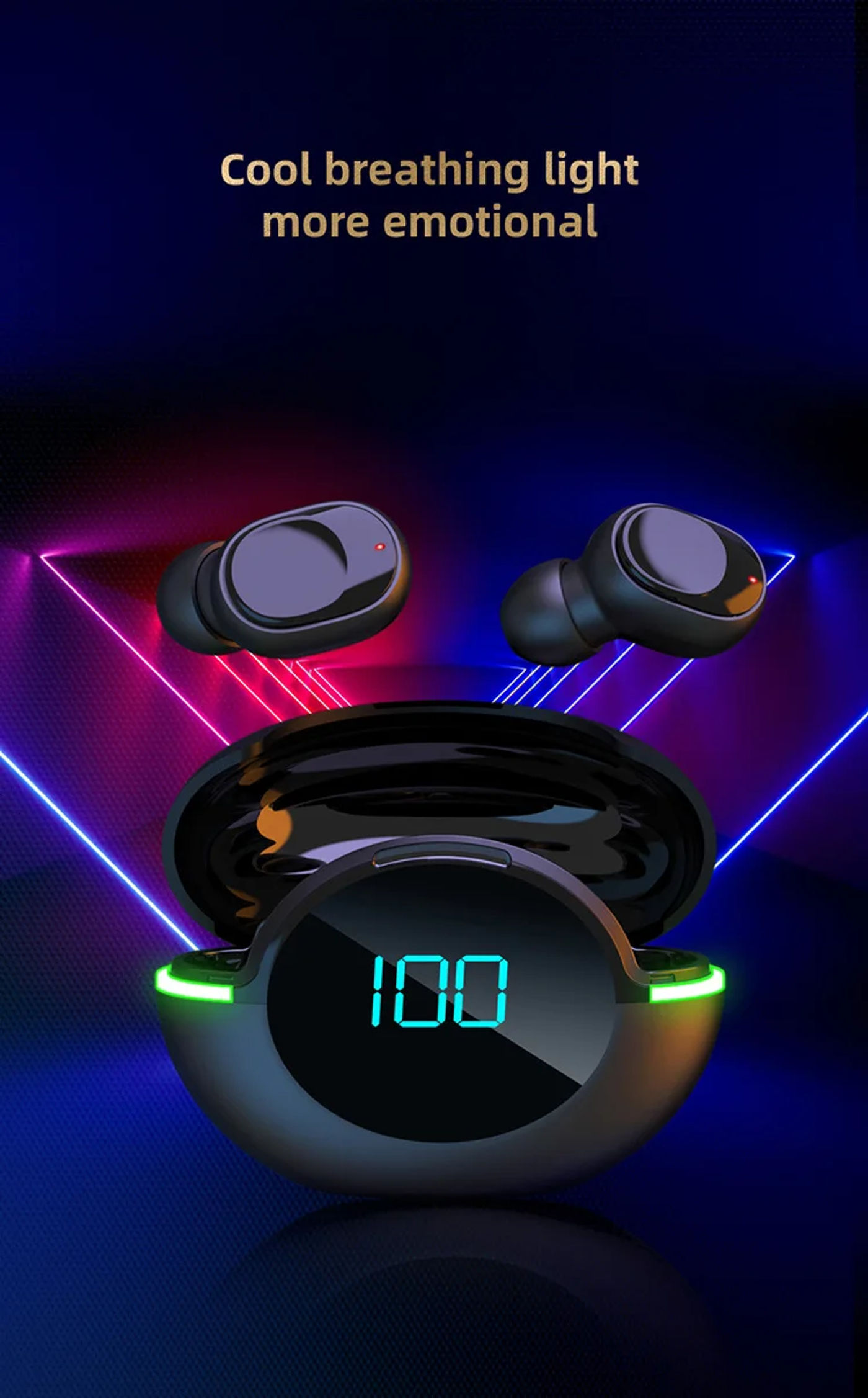 Description Picture 5 of itemY80 New Bluetooth Earphones Tws Wireless Sports Running Waterproof Noise Reduction Gaming Esports Mobile Digital Display