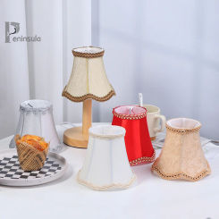 Simple Chandelier Lamp Shade Retro Candle Chandelier Cloth Lampshade Nordic Style Modern Lamp Cover For Home Decoration
