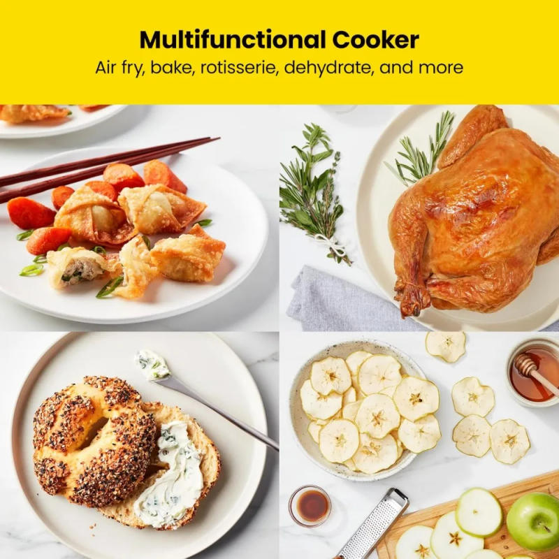 Description Picture 5 of itemMultifunctional Digital Air Fryer+ Rotisserie, Dehydrator, Convection Oven, 17 Touch Screen Presets Fry, Roast, Dehydrat