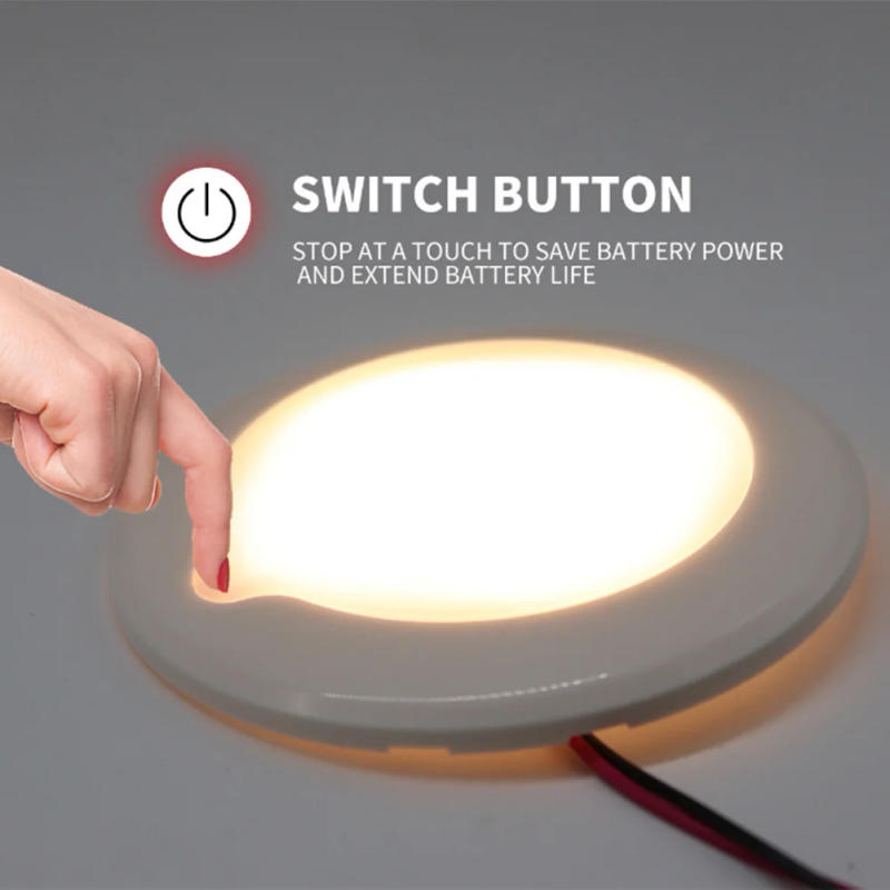 Description Picture 6 of itemCamper Caravan Marine Interior Light Touch Dimming 5-Level Brightness Recessed LED Ceiling Light 3000-3300K LED Dome Light 9-30V