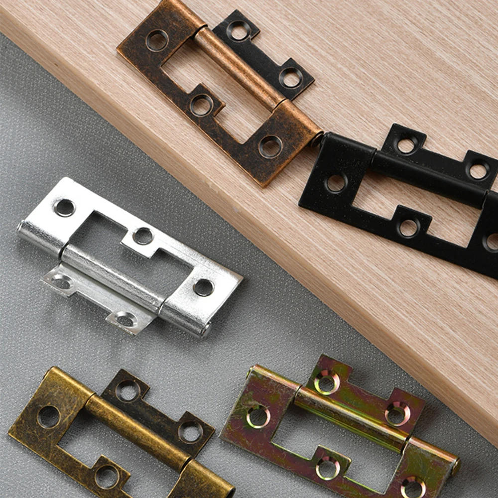 Description Picture 5 of item2pcs Cabinet Hinges 64*25mm Wardrobe Door Dresser Drawer Jewelry Gift Box Wooden Case Furniture Metal Mortise Hinge with Screws