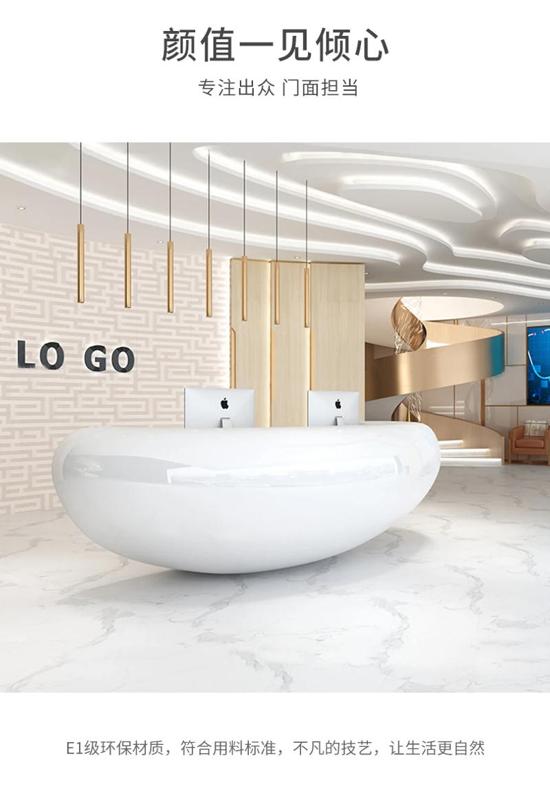 Description Picture 6 of itemLuxury Office Desk Cashier Counter Desk Hair Salon Counter Spa Supermarket Cashier Table Mostrador Negocio Furniture Bar Counter