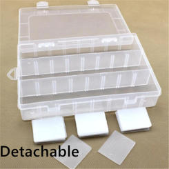 24 Grids Transparent Plastic Embroidery Floss Storage Box Floss Bobbins Organizer DIY Cross Stitch Sewing Tools Thread Bobbins