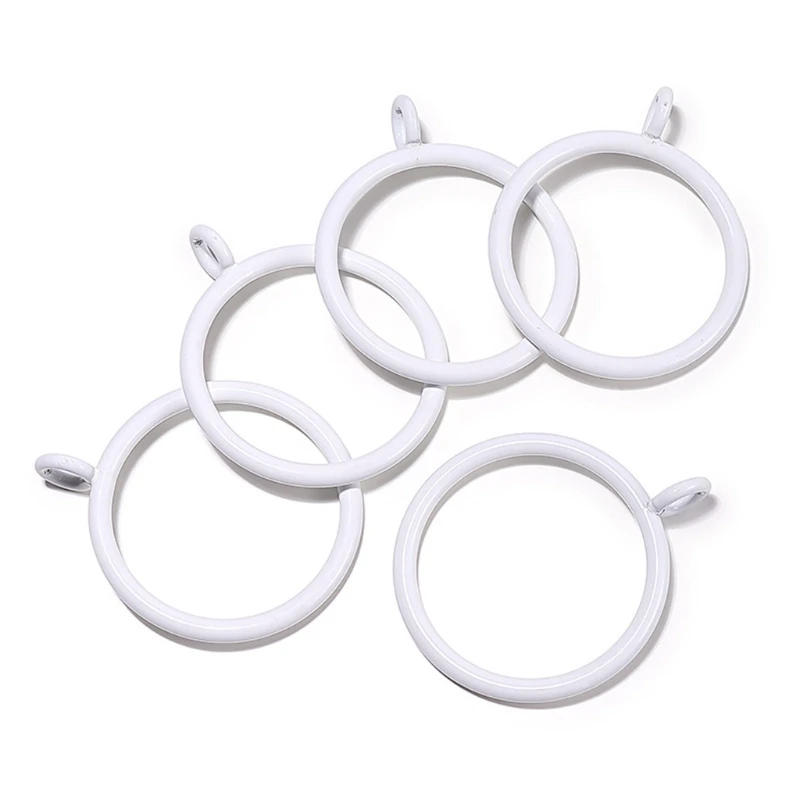 Description Picture 4 of item20Pcs Rustproof Curtain Rings with Eyelets Drape Sliding Eyelet Rings Shower Curtain Sealing Ring 1.5inch Inner Diameter