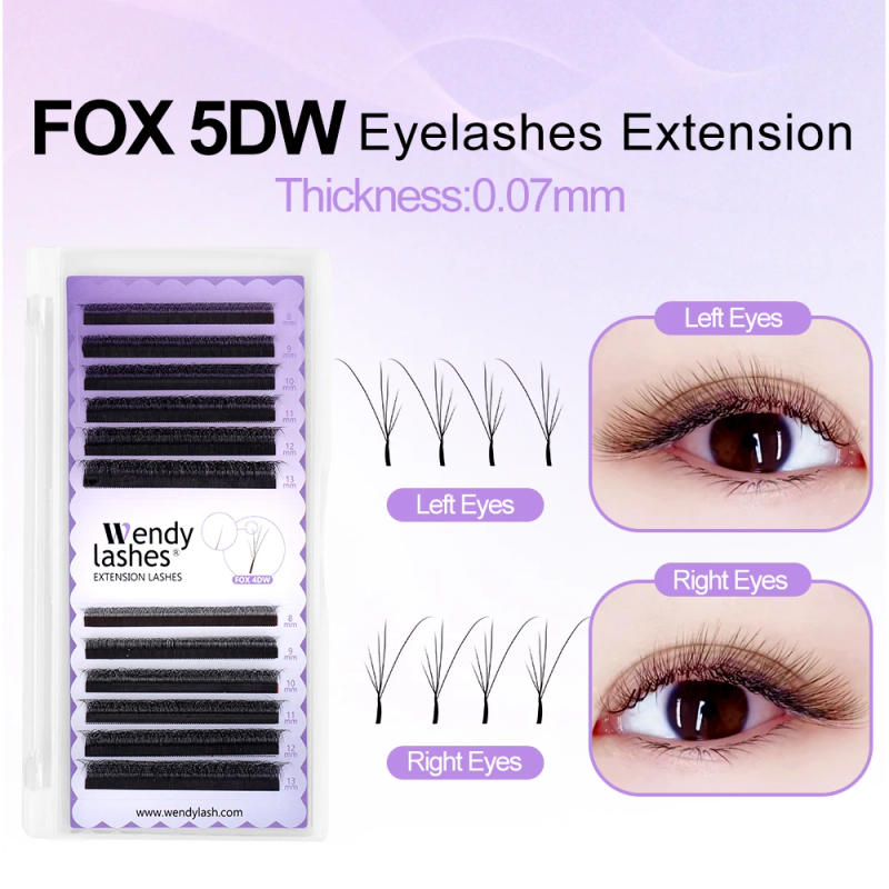 Description Picture 6 of itemWendy Lashes 3D/4D/5D W Lashes Fox Eyes W Shape Eyelash Extensions YY Eyelash Cilia and Brazilian Volume Soft Faux Mink 12 Rows