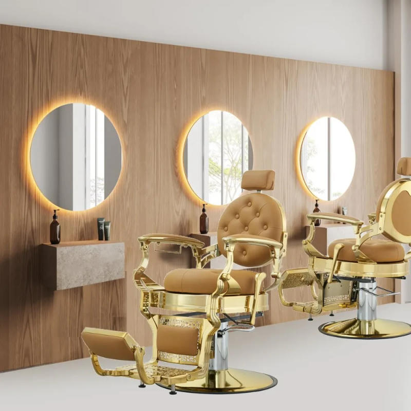 Description Picture 2 of itemBarber Chair, Vintage Salon Design, Heavy Duty 700 Lb, Multi-Function Hydraulic, for Barbershops, Height Adjustable, Salon Chair