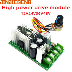 DC10-60V DC 20A Current Voltage regulator Motor Speed Controller Switch PWM High Power Drive Module 60A 12V 24V 36V 48V