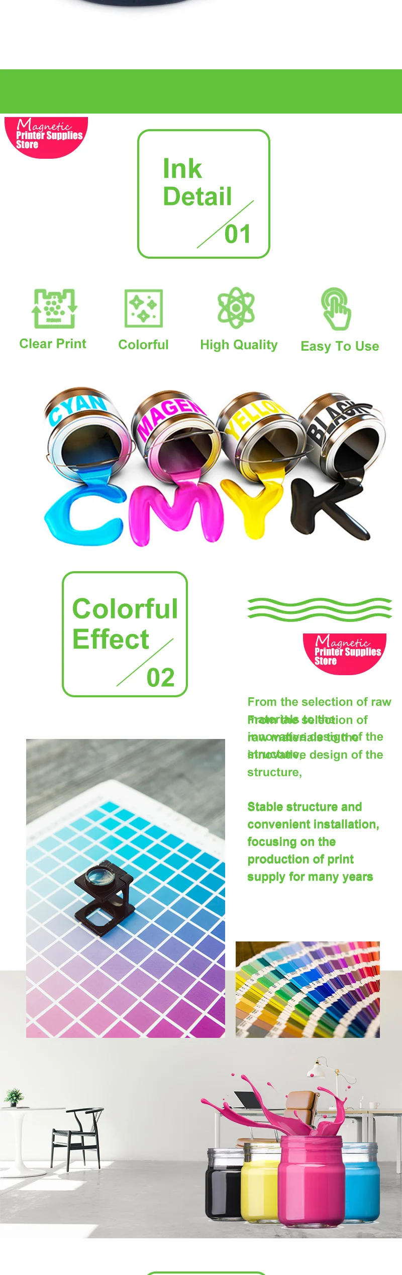 Description Picture 5 of itemRefilled Dye Ink Kit Compatible for Brother TN DCP-T300 T300 500W 500 T700W T700 T800W Inkjet Printer Ink