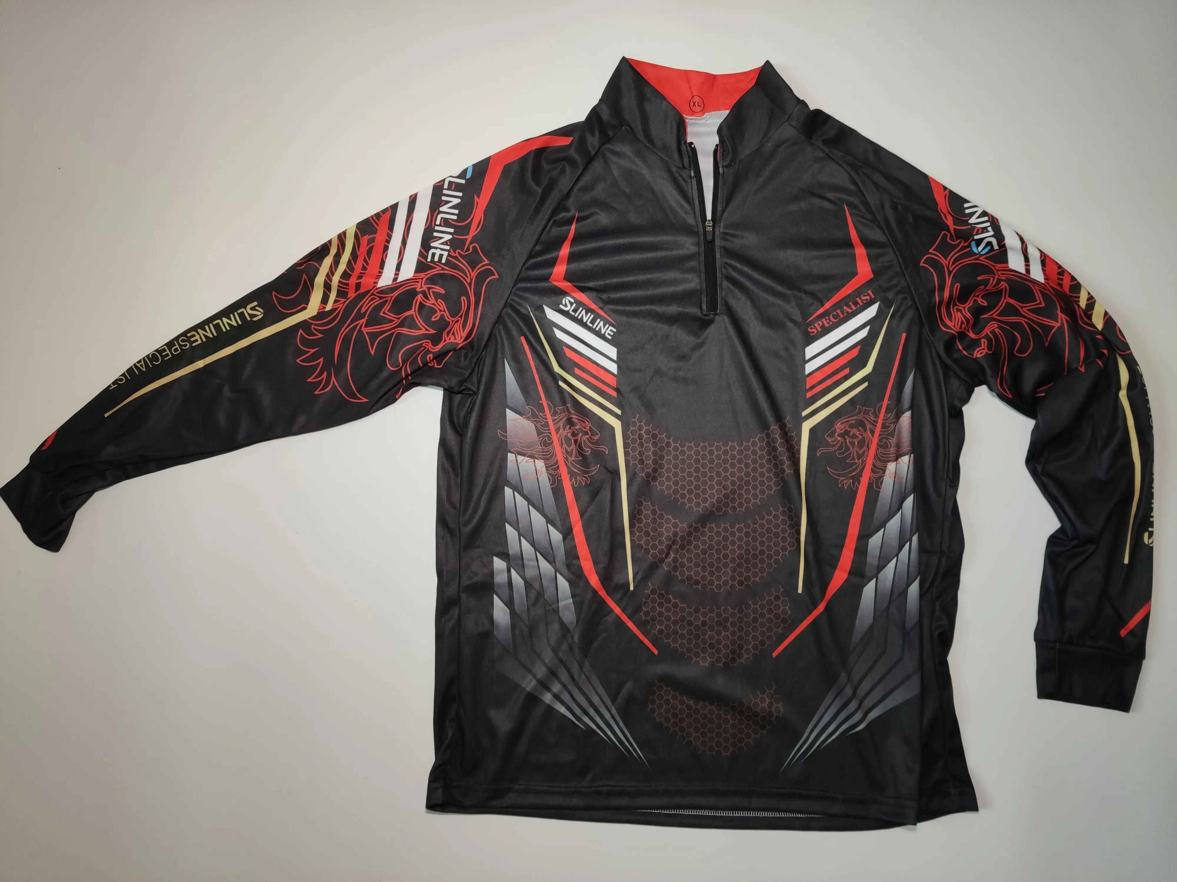 Description Picture 2 of itemNew Spring Summer New Style Fishing Clothing Quick Dry A Shirts Men Long Sleeve Anti-UV Stand Collar Fishing Jersey